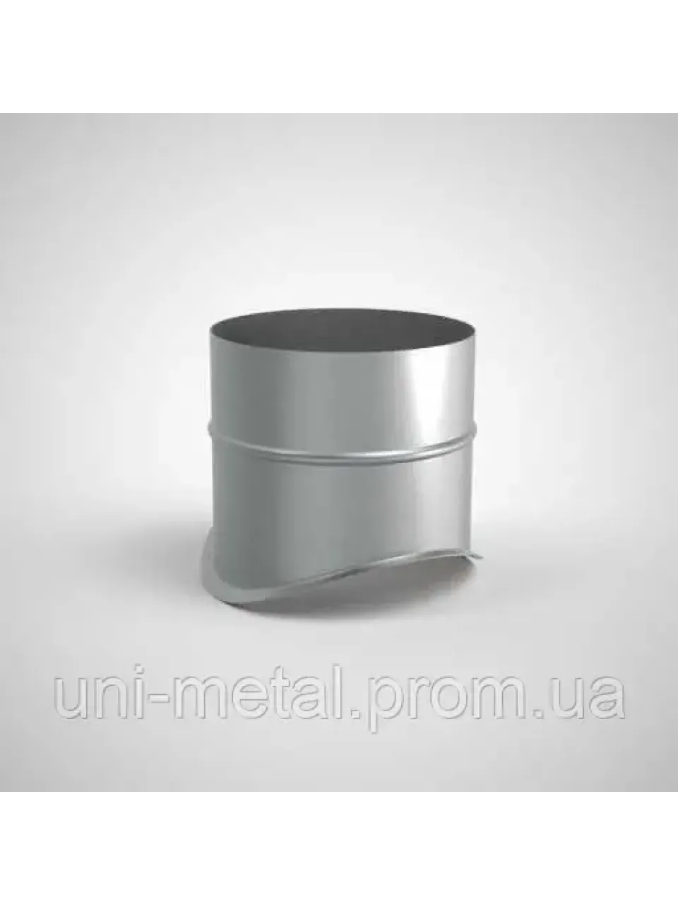 Кругла врізка в повітропровід круглого перерізу з відбортуванням (нержавіюча сталь)